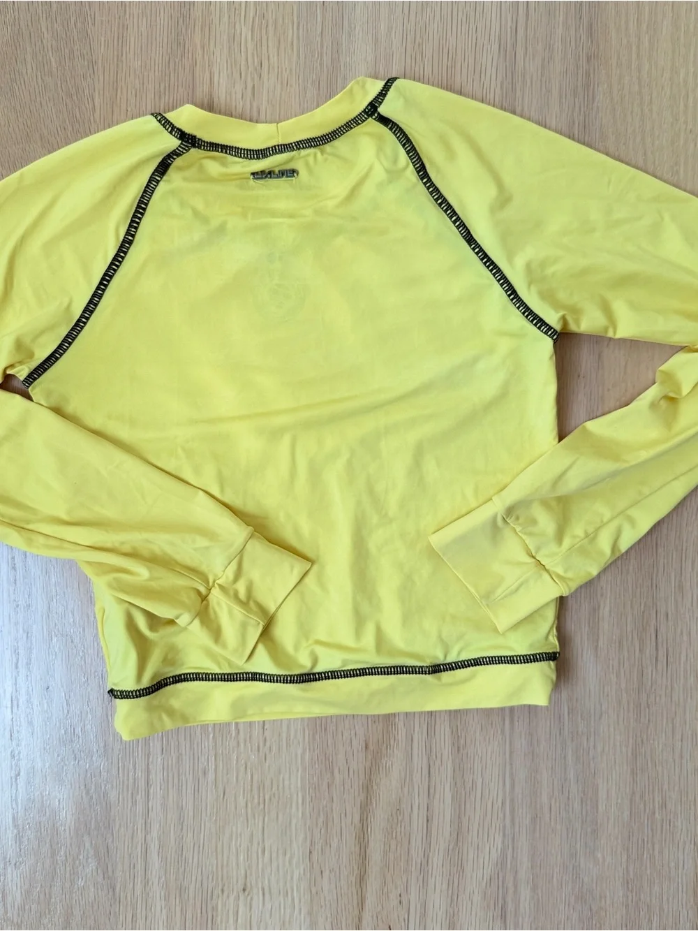 UV.LINE Kids Size 8 Yellow Long Sleeve Rash Guard Swim Shirt Sun Protection UPF